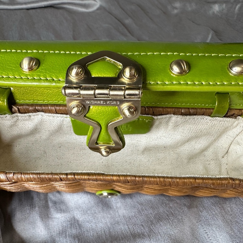 Michael Kors Green and Brown Wicker Bag - Picture 7 of 7